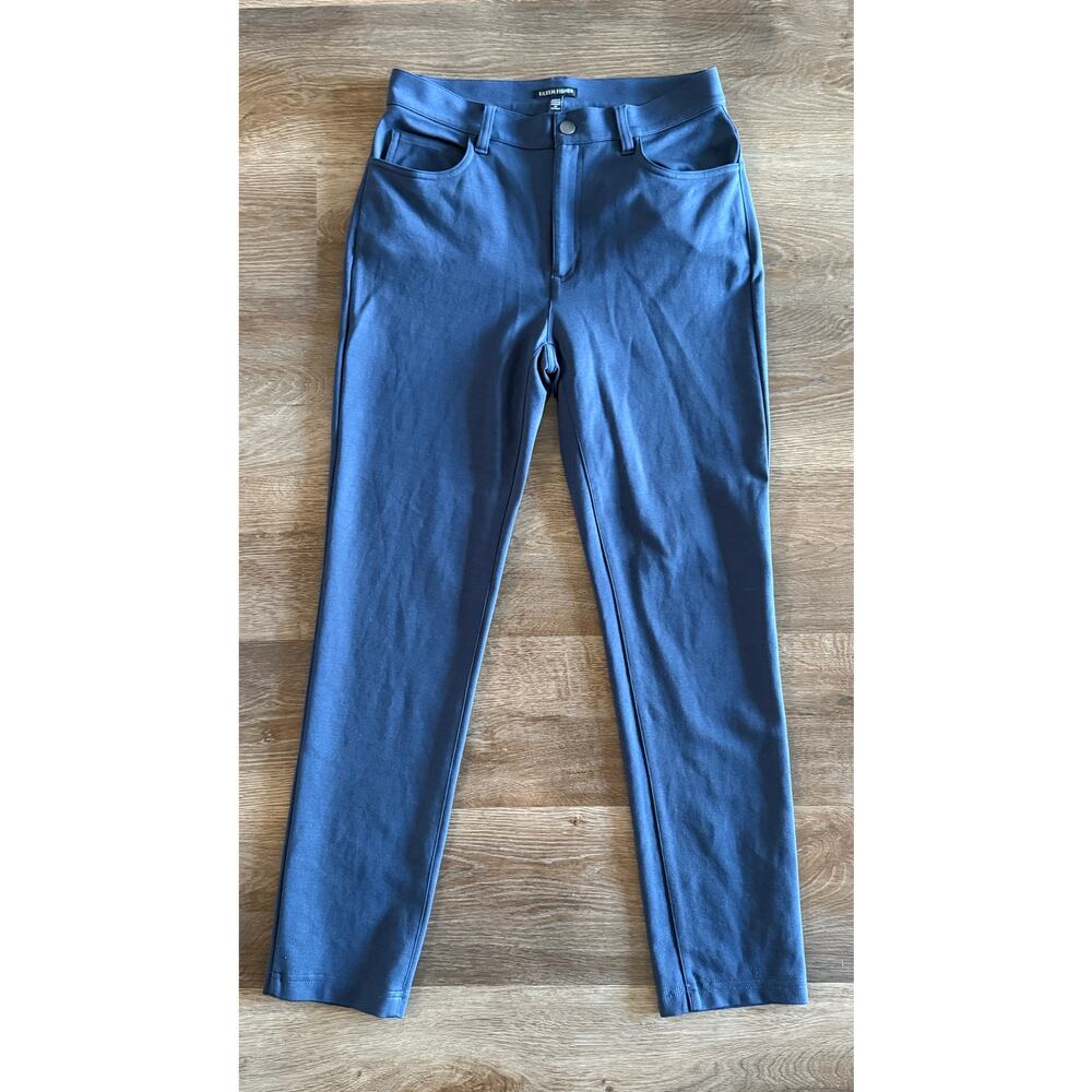 Eileen Fisher Navy 5-Pocket Slim Pant | Size XS | TENCEL Stretch | Soft Ankle